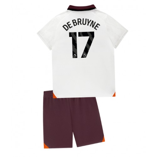Maillot de foot Manchester City Kevin De Bruyne #17 Extérieur enfant 2023-24 Manches Courte (+ pantalon court)